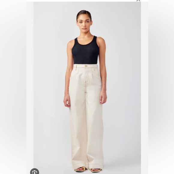 NWT triarchy denim Ms. Hayworth high rise pleated pant 26 curr seas $245 shopbop - Picture 3 of 10